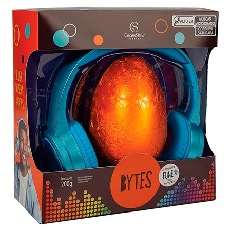 Ovo de Páscoa Cacau Show Bytes Fone Azul 200g